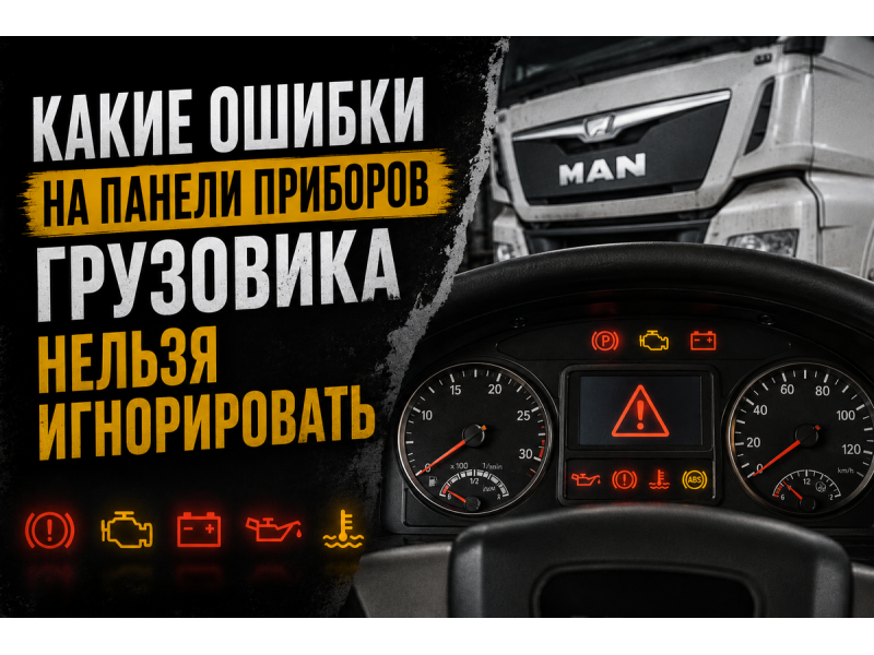 Какие ошибки на панели приборов грузовика нельзя игнорировать